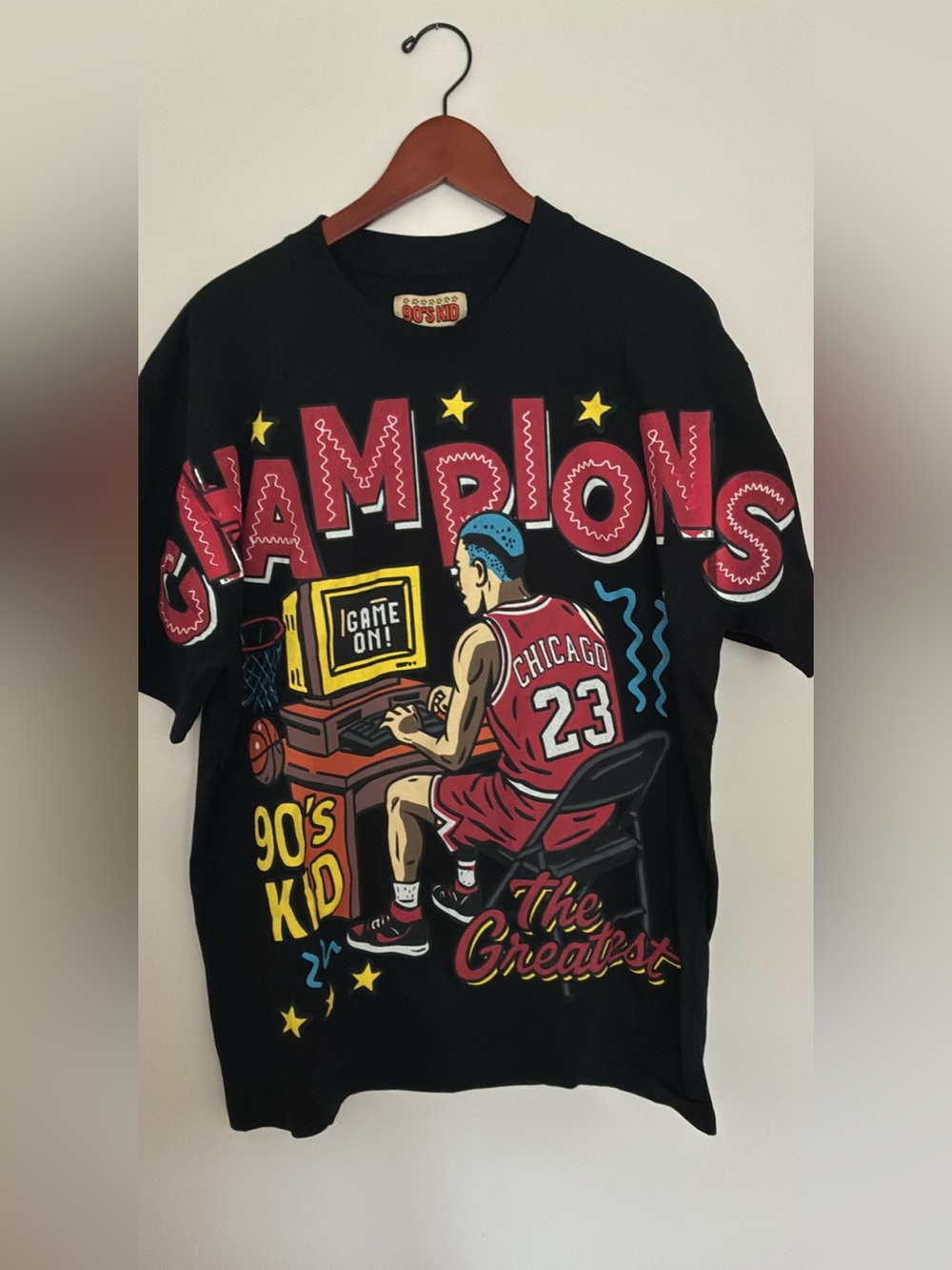 NWT 90's Kid Chicago 23 Champions Graphic T-Shirt
